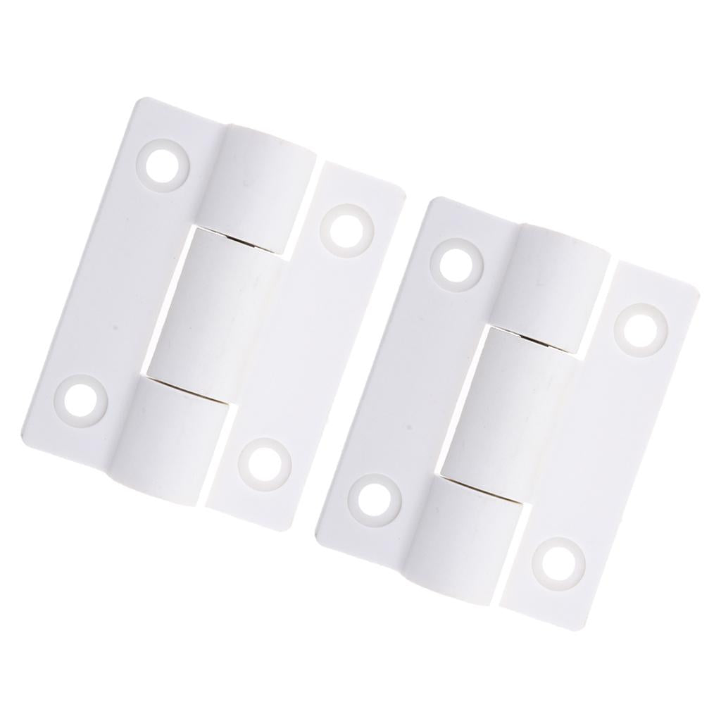 2Pcs 56 x 43mm 4 Countersunk Holes Torque Position Control Hinge White