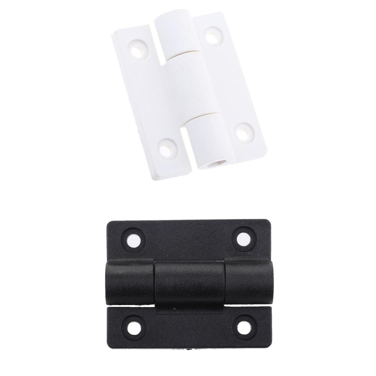 56mm x 43mm 4 Countersunk Holes Torque Position Control Hinge White+Black