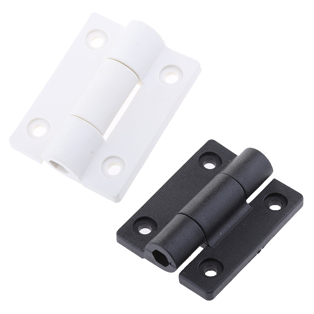 56mm x 43mm 4 Countersunk Holes Torque Position Control Hinge White+Black