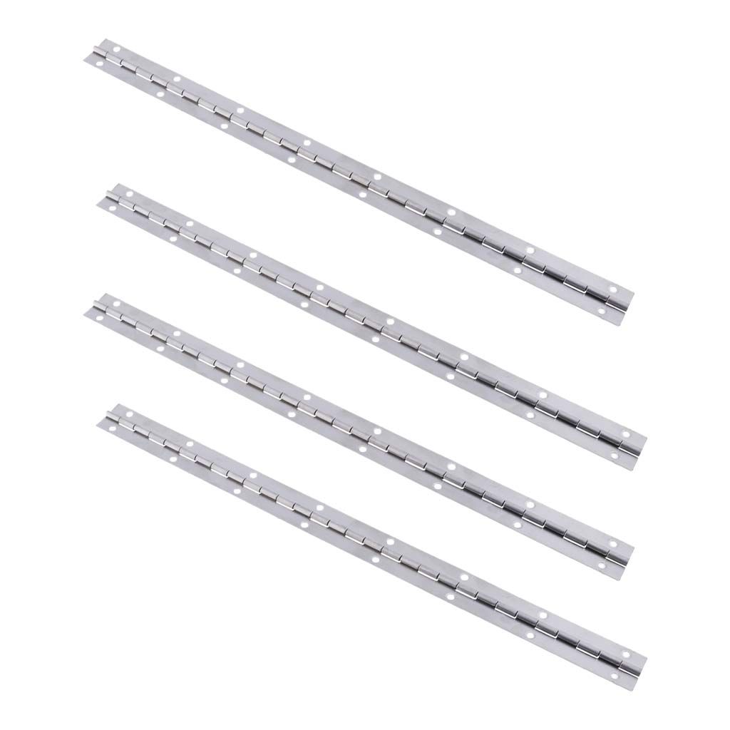 4pcs 15''x1'' Boat Piano Hinge Stainless Marine Deck & Cabin Hardware Single