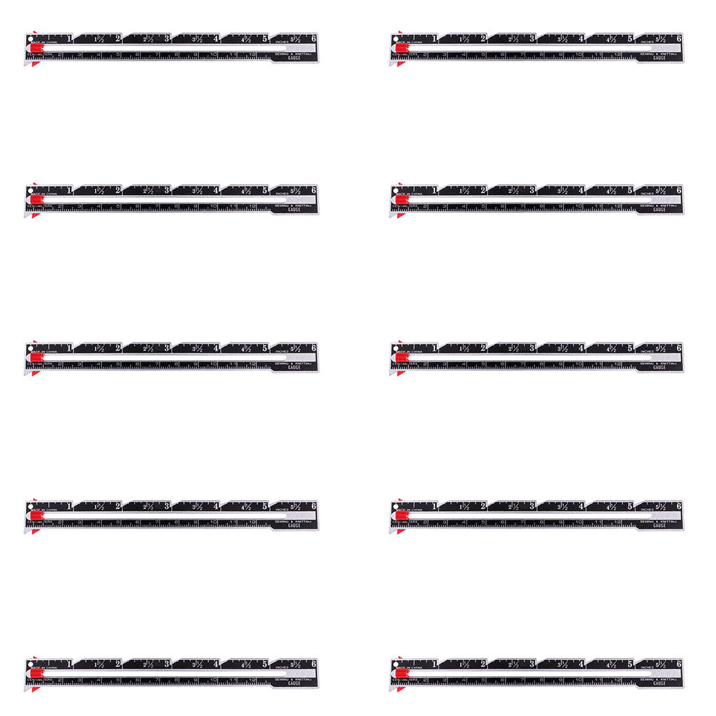 10x Metal Sewing and Knitting Gauge Garment Pattern Dress Making Ruler