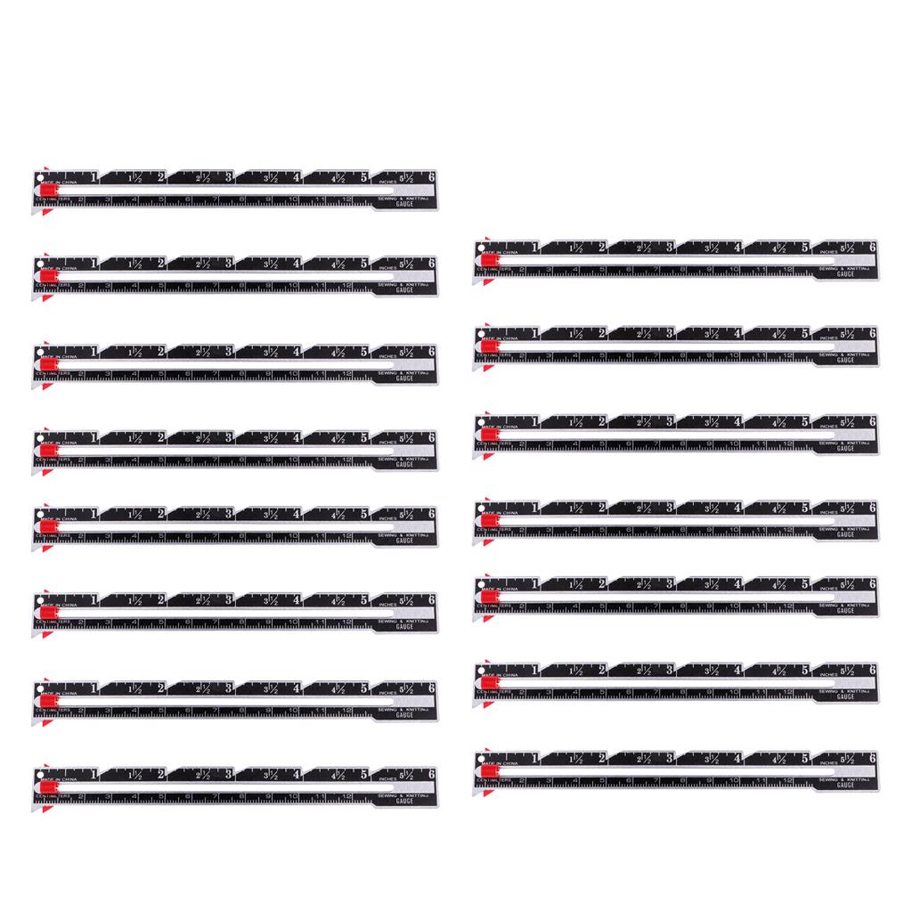 15x Metal Sewing and Knitting Gauge Garment Pattern Dress Making Ruler