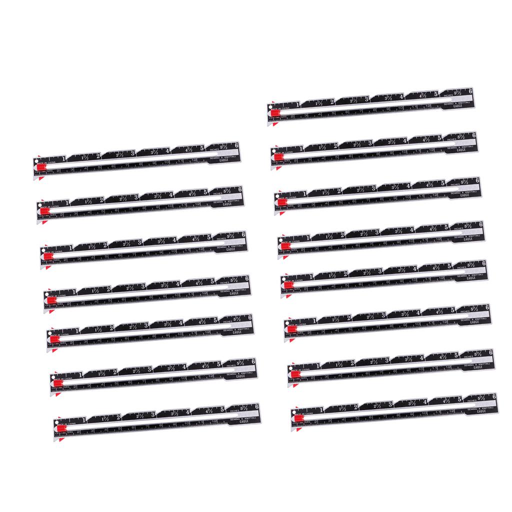 15x Metal Sewing and Knitting Gauge Garment Pattern Dress Making Ruler