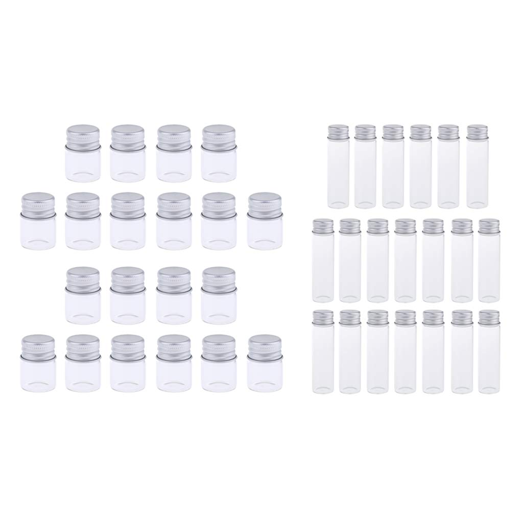 40Pieces Empty Refillable Cosmetic Container Bottle Round Glass Jar Cannings