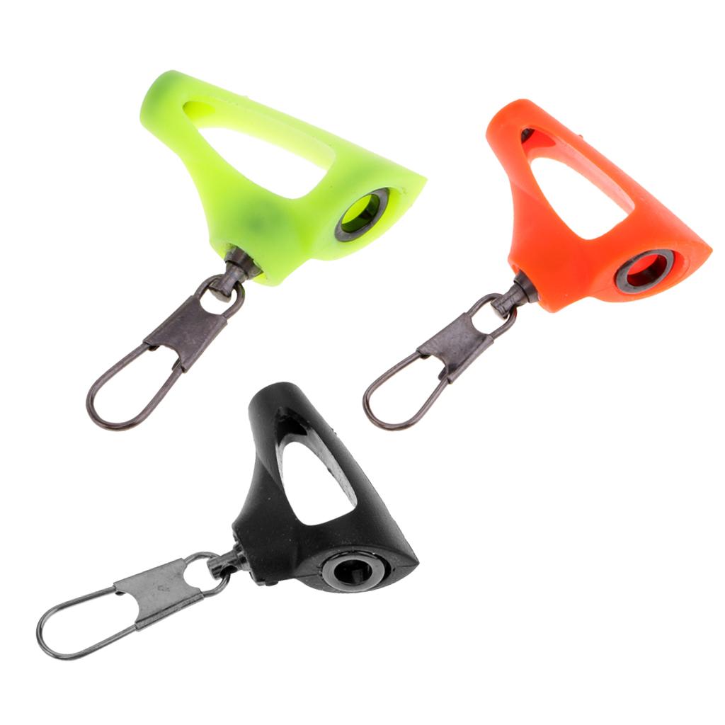 3pcs Heavy Duty Fishing Sinker Slider Fish Finder Interlock Snap Connector