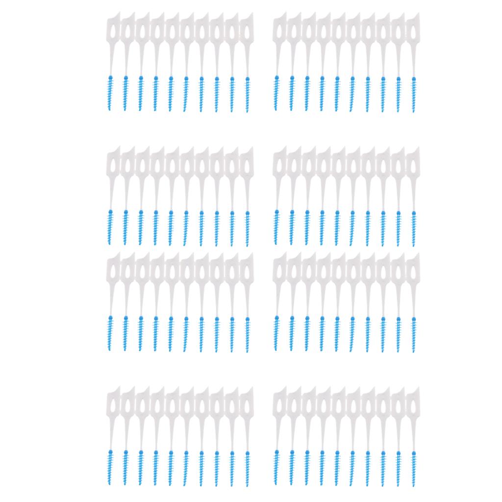 80X Silicone Interdental Toothpick Dental Floss Teeth Clean Brush Oral Care