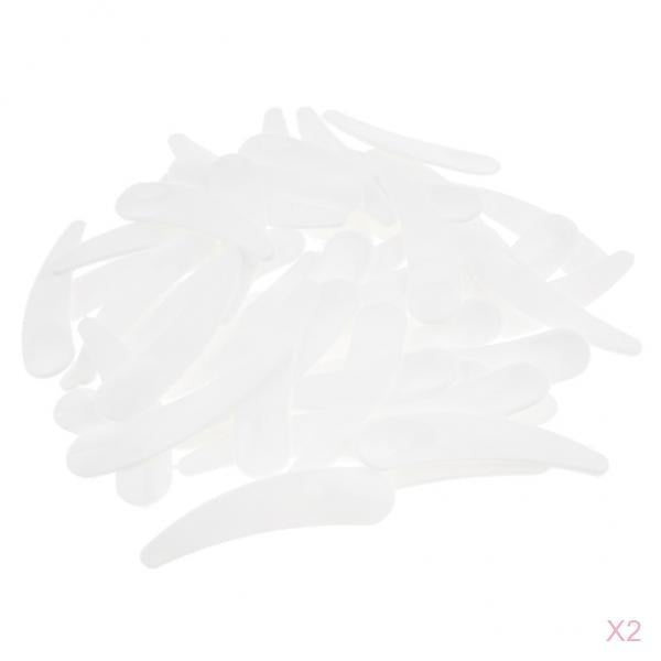 100X PP Curved Cosmetic Spoons Spatula Makeup Mask Spoons Makeup Tools