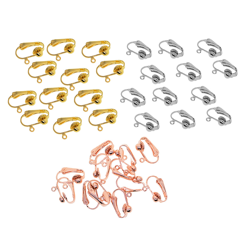 36 Pieces Multicolor Clip-on Earring Converter with Open Loop DIY Findings