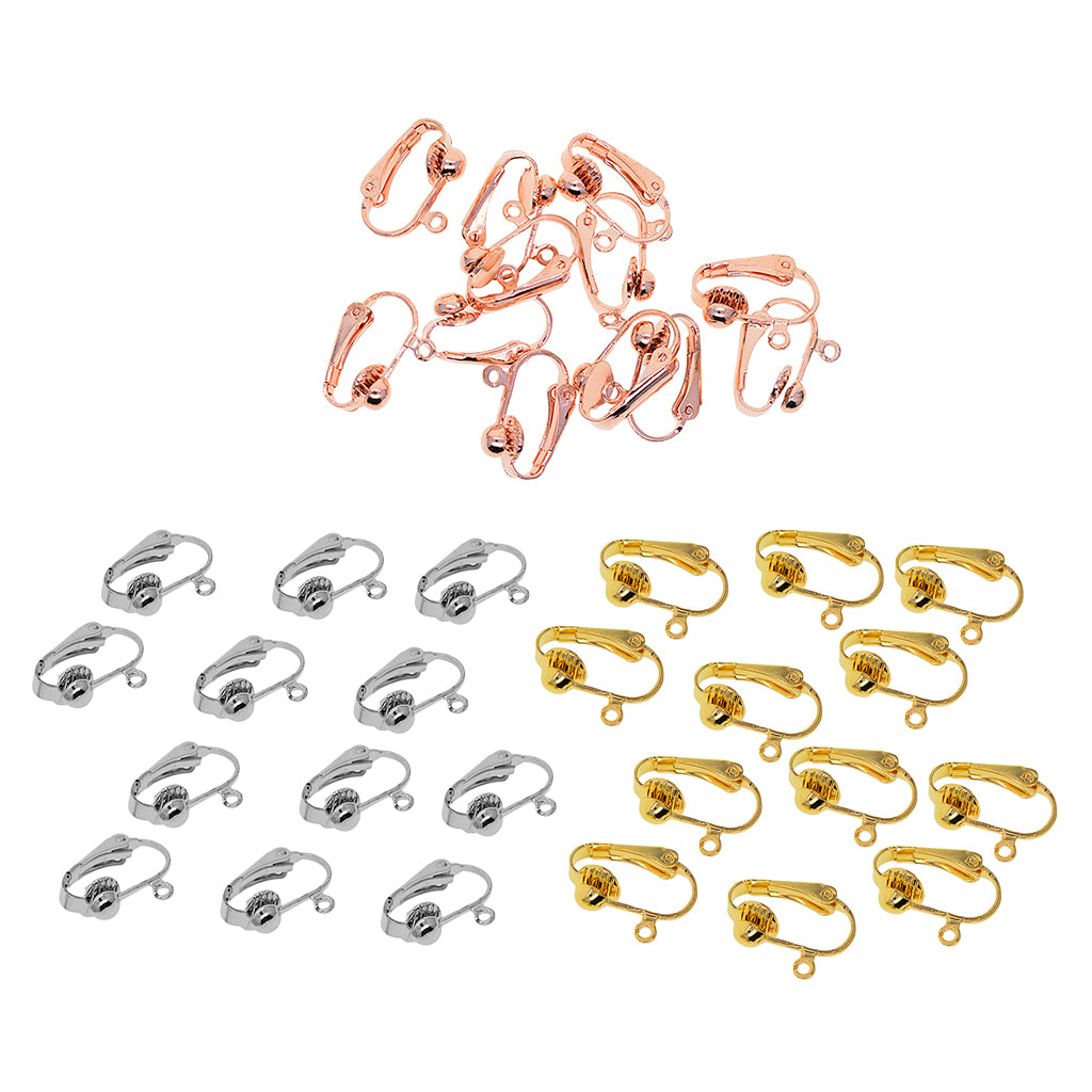 36 Pieces Multicolor Clip-on Earring Converter with Open Loop DIY Findings