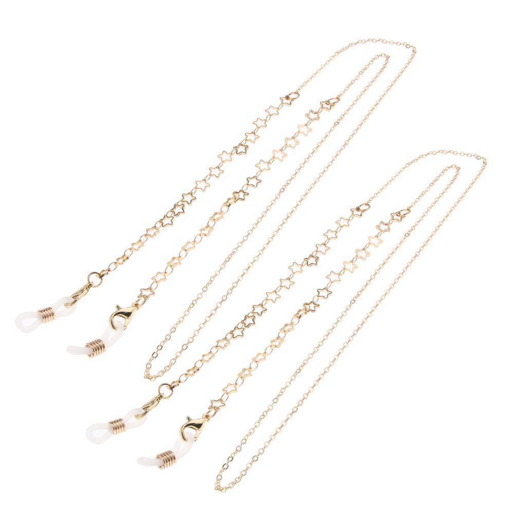 2X Eyeglass Chains Safety Sunglasses Reading Glasses Cord Neck Strap Holders