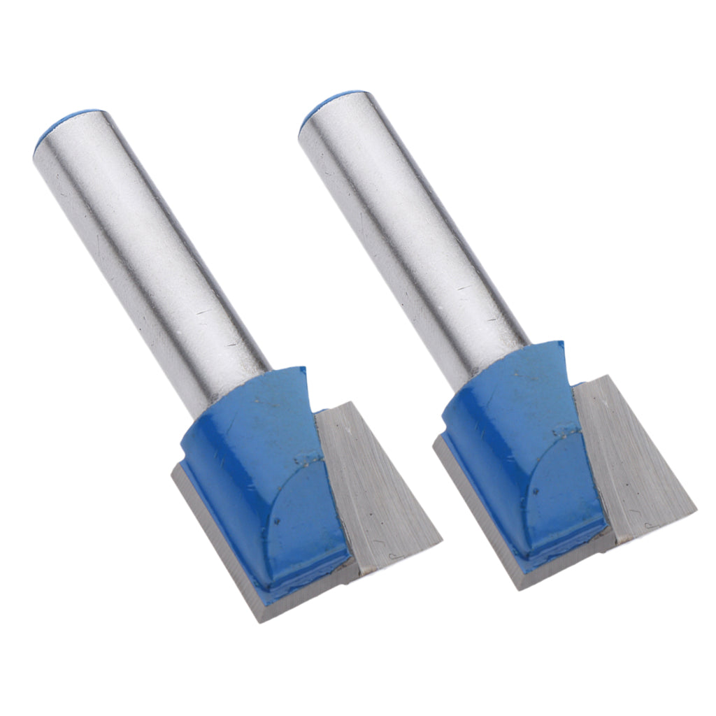 2Pcs Router CNC Engraving Woodworking V Groove Bottom Cleaning Bit 8x17mm