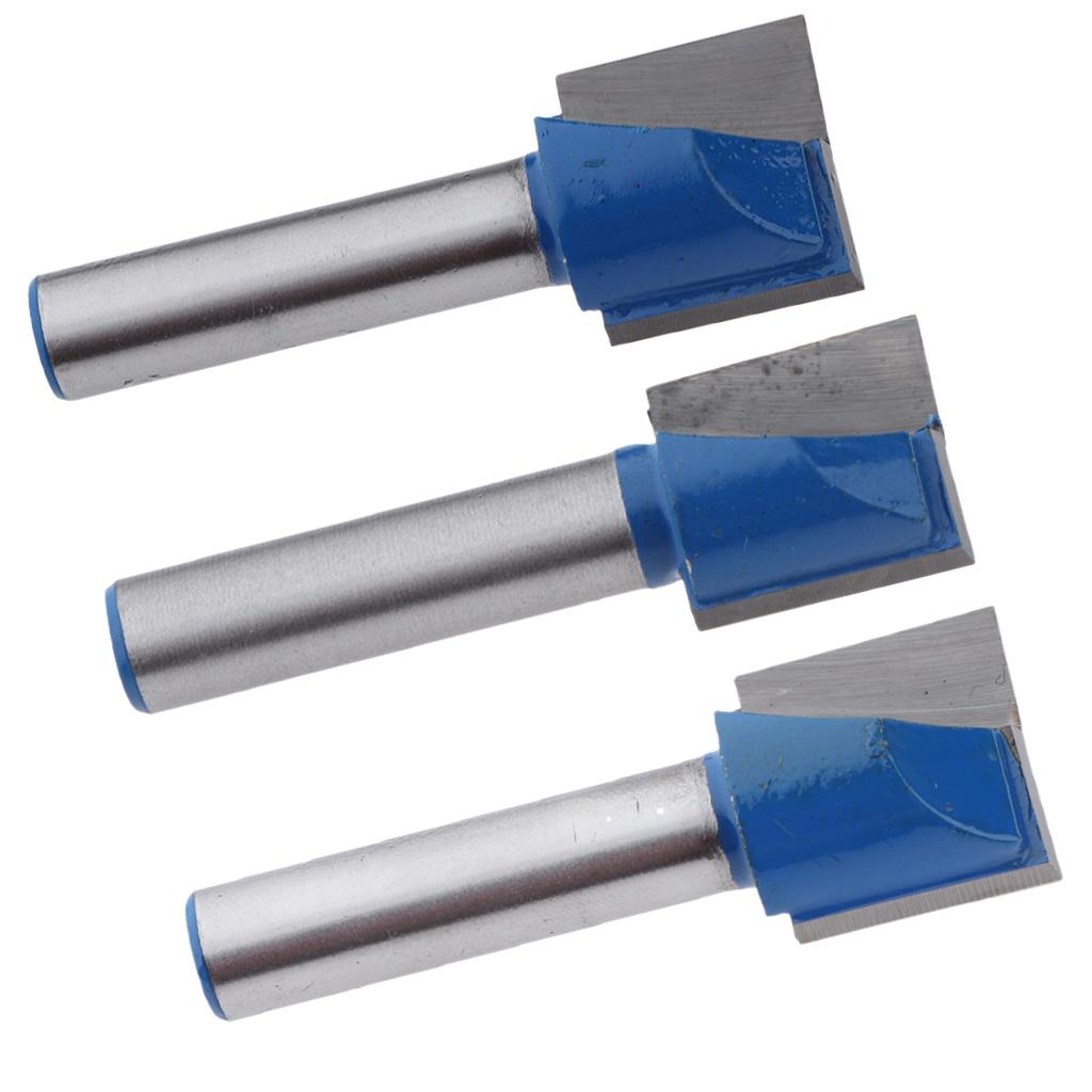 1 Set (3Pcs) Router CNC Engraving Woodworking Bottom Cleaning Bit 8mm