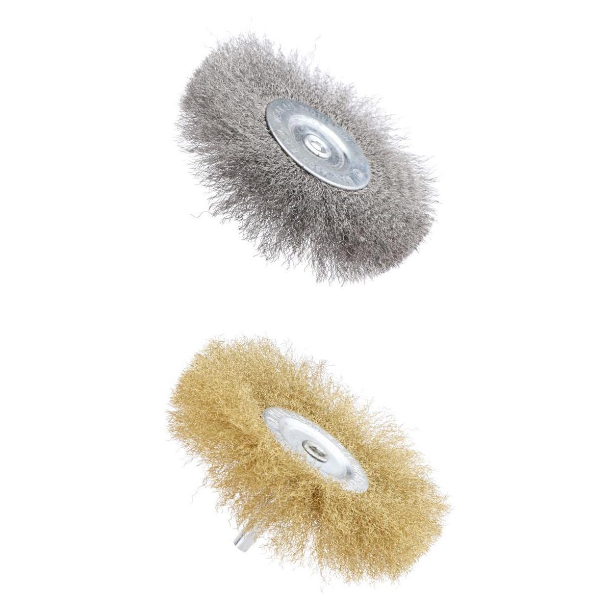 2Pcs Wire Wheel Brush for Metal Derusting Wood Grinding Polishing 100mm