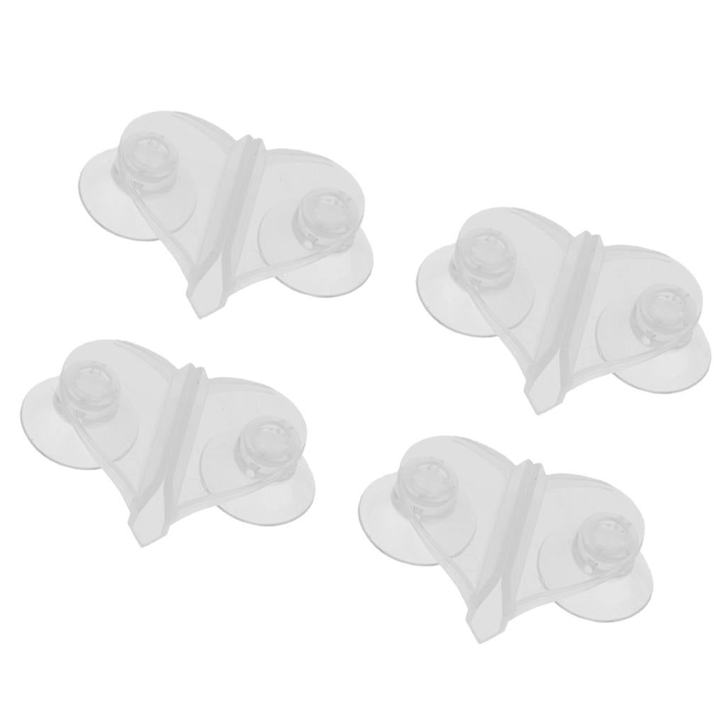 2set Heart-shaped Aquarium Fish Tank Suction Cup Divider Sheet Holder Clip