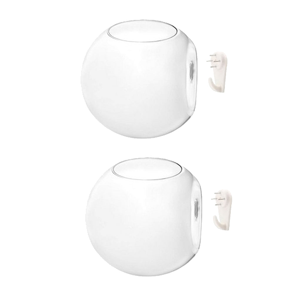 2 x Wall Hanging Planter Glass Hydroponic Vase Plant Pot Terrarium Ball 12cm