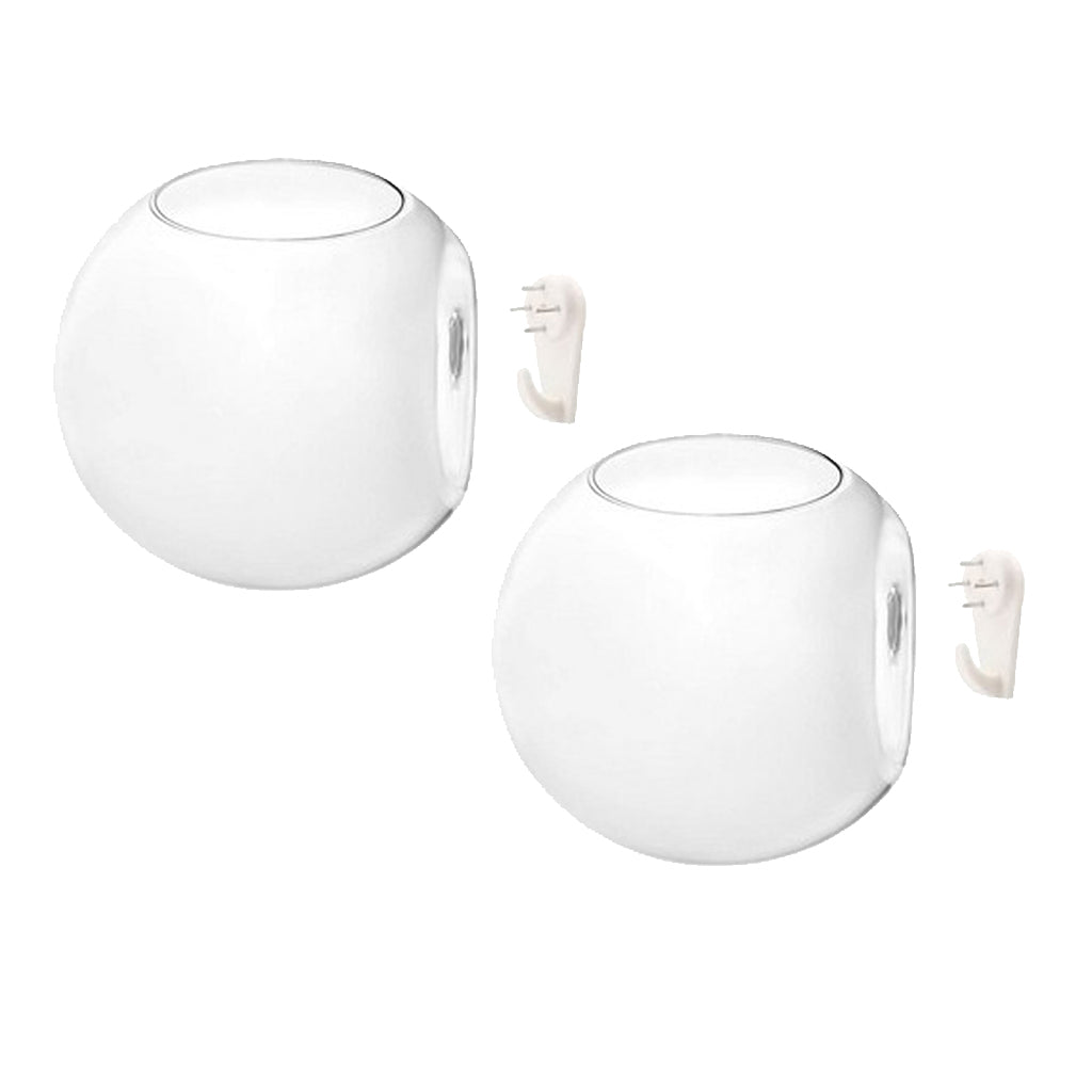 2 x Wall Hanging Planter Glass Hydroponic Vase Plant Pot Terrarium Ball 12cm