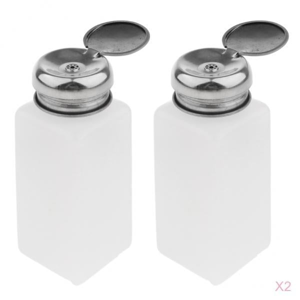 4Pcs Nail Polish Remover Pump Dispenser Press Bottles Empty Containers 250ml
