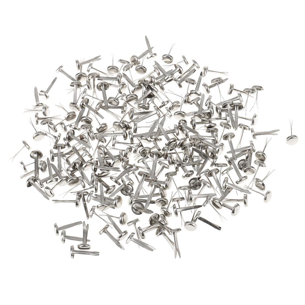 400Pcs Silver Mini Brads Paper Craft Fasteners For Cardmaking Scrapbooking