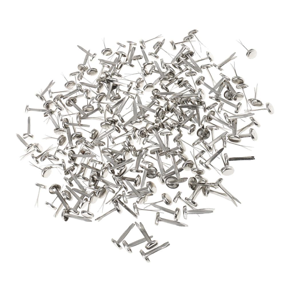 400Pcs Silver Mini Brads Paper Craft Fasteners For Cardmaking Scrapbooking
