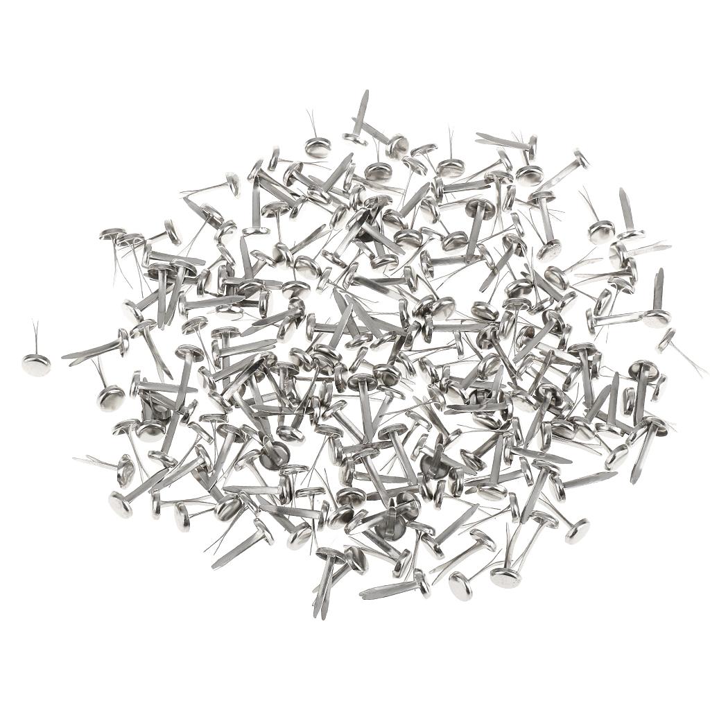 400Pcs Silver Mini Brads Paper Craft Fasteners For Cardmaking Scrapbooking
