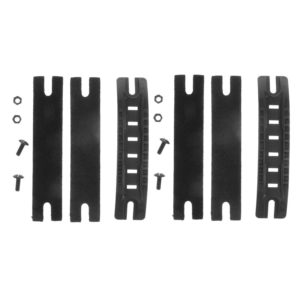 2 Sets Tactical Fast ARC Helmet Side Rail Guide Mount Helmet Accessory Black