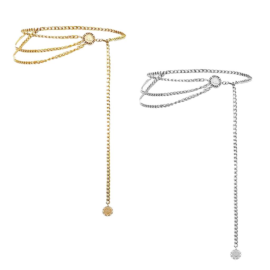 2 Pieces Lady Girls Bohemian Tassel Chain Wedding Gypsy Waist Belt