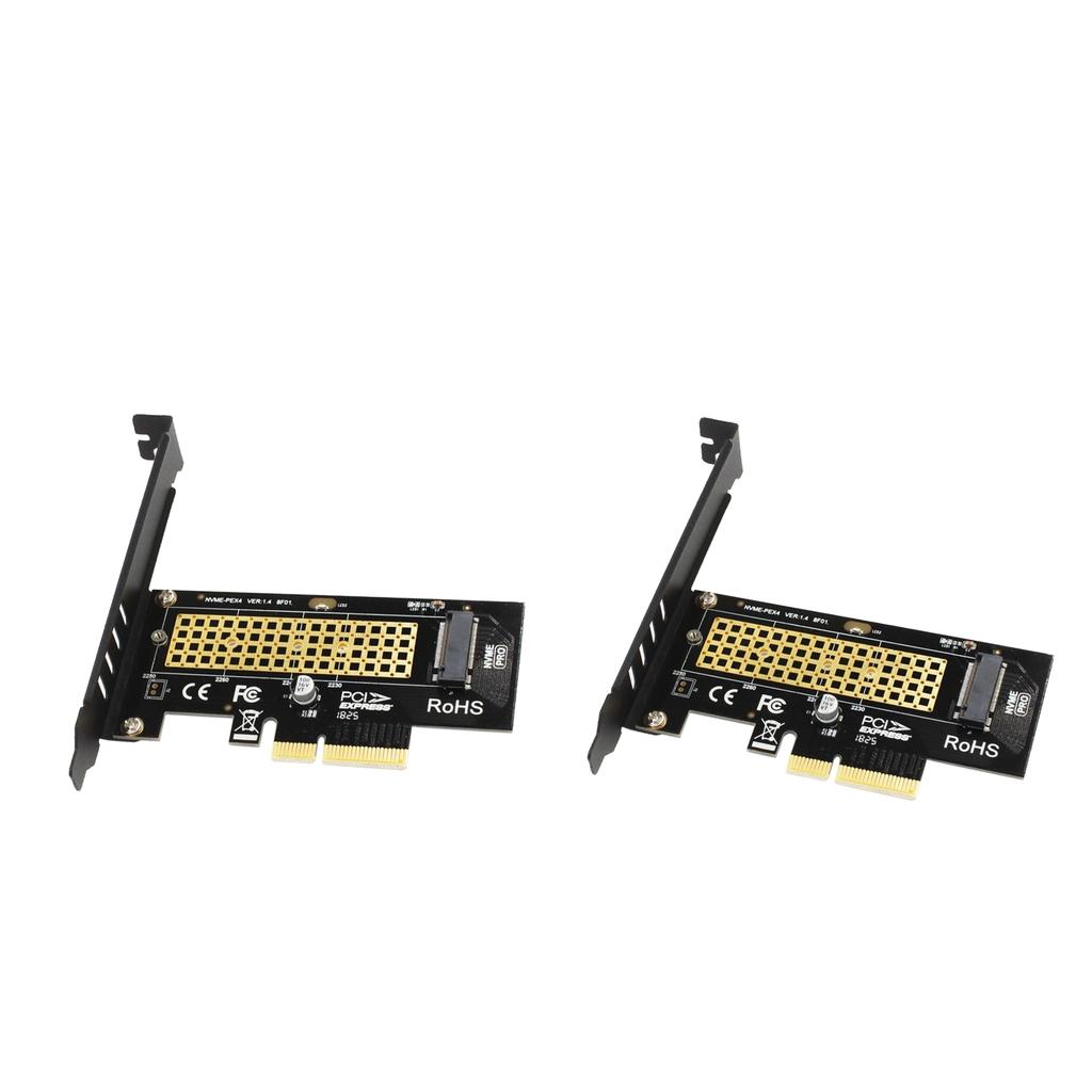 2x NVME PCIe Adapter, M.2 NVME SSD to PCI Express 3.0 x4 Host Expansion Card