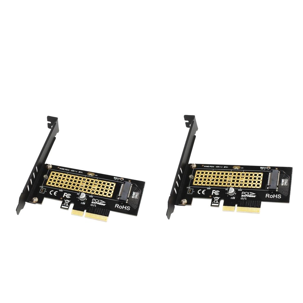 2x NVME PCIe Adapter, M.2 NVME SSD to PCI Express 3.0 x4 Host Expansion Card