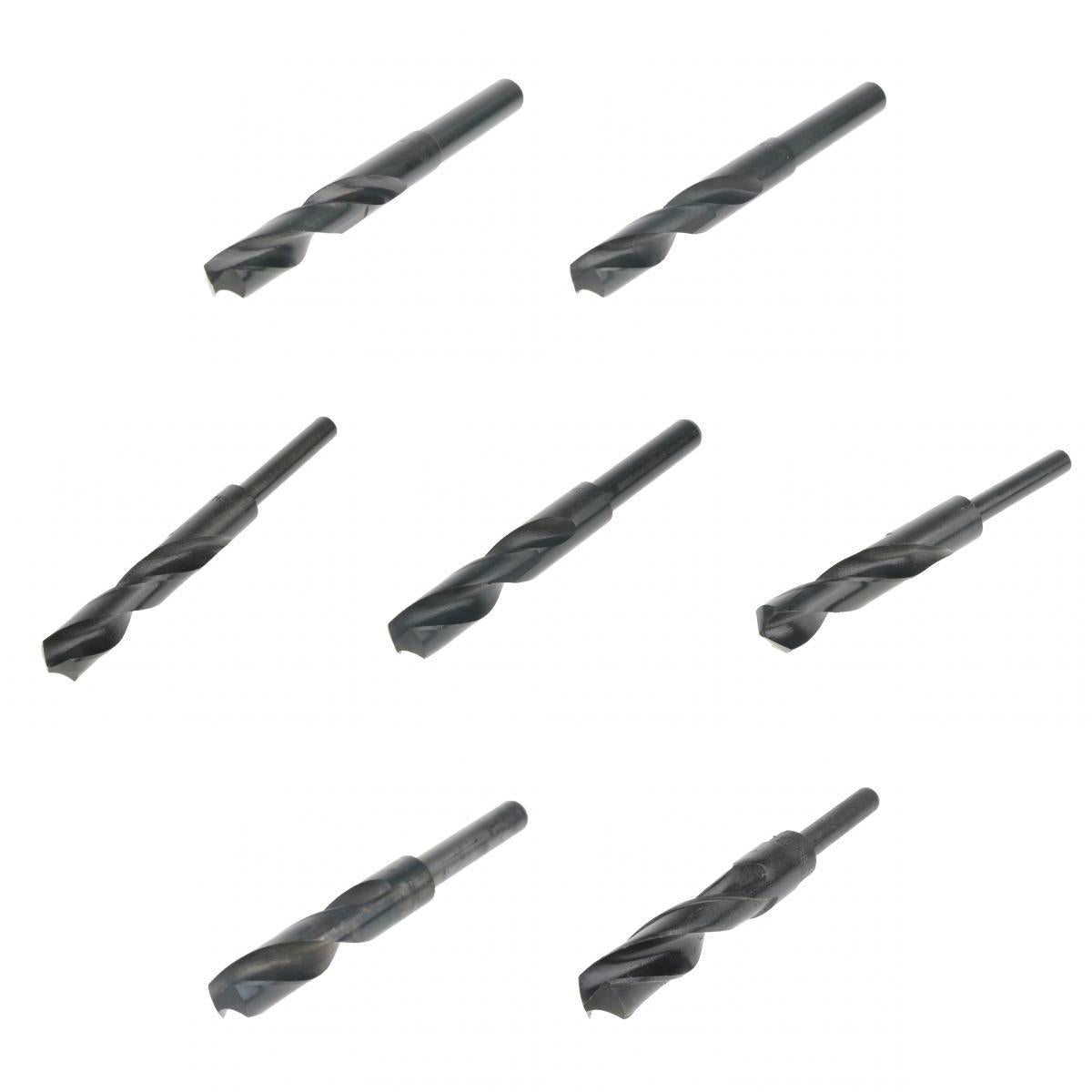 7 Pieces High Speed Steel 1/2 Drill Straight Shank Twist Metal Drill Bit Set