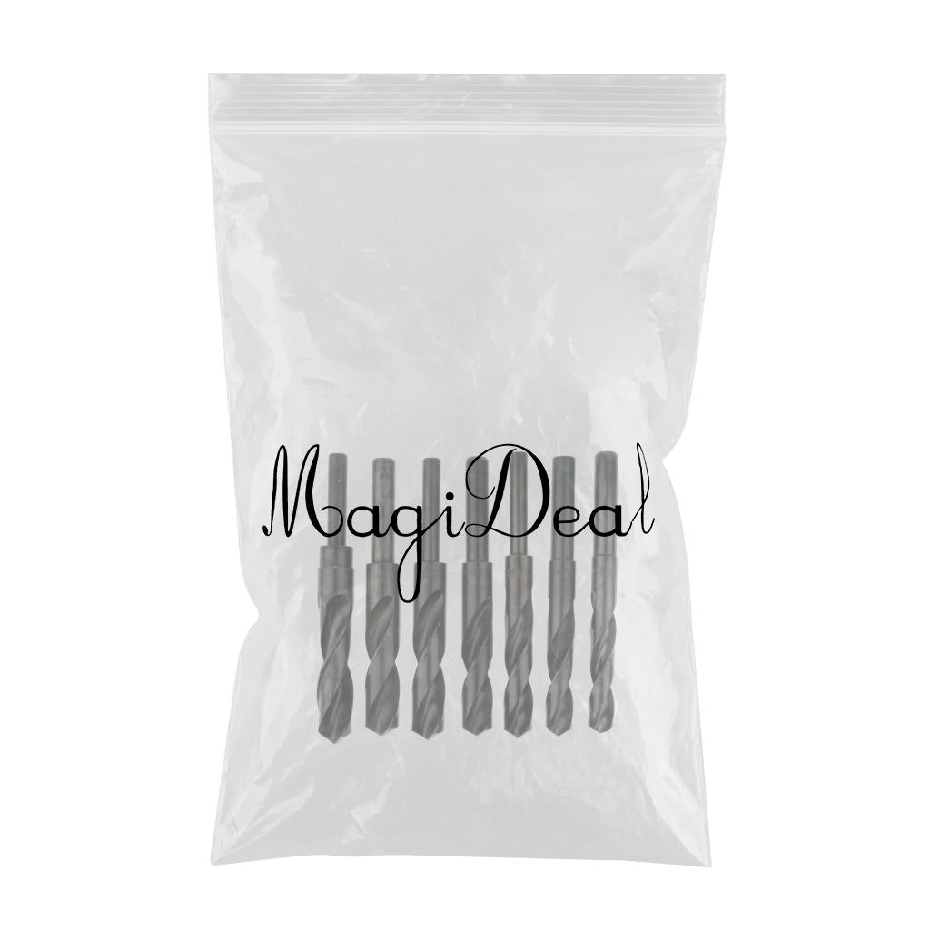 7 Pieces High Speed Steel 1/2 Drill Straight Shank Twist Metal Drill Bit Set