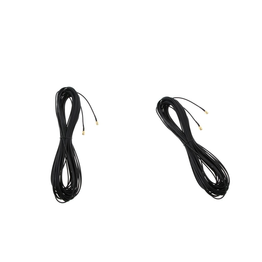 2Piece Antenna Connector RP-SMA Male to Male Extension Cable for Router 20M