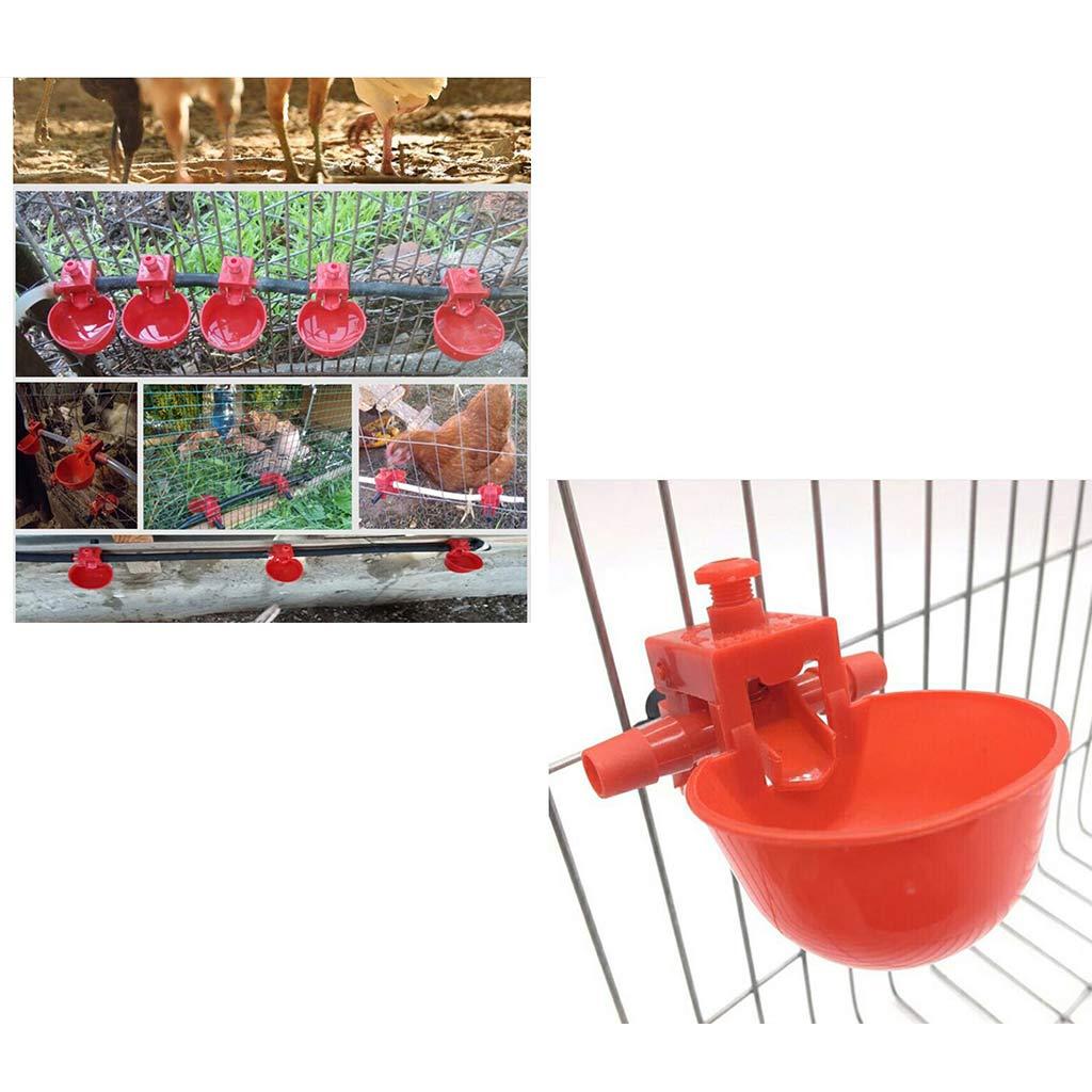 20 Pack Poultry Water Drinking Cups- Plastic Chicken Hen Automatic Drinker