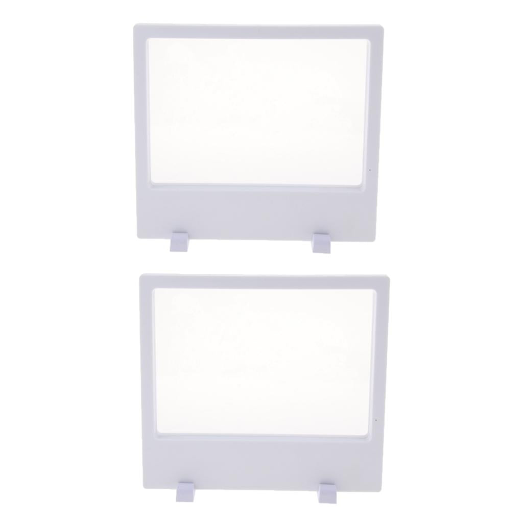 2x Jewelry 3D Floating Display Frame Case Box Exhibition Collectible 18x20cm
