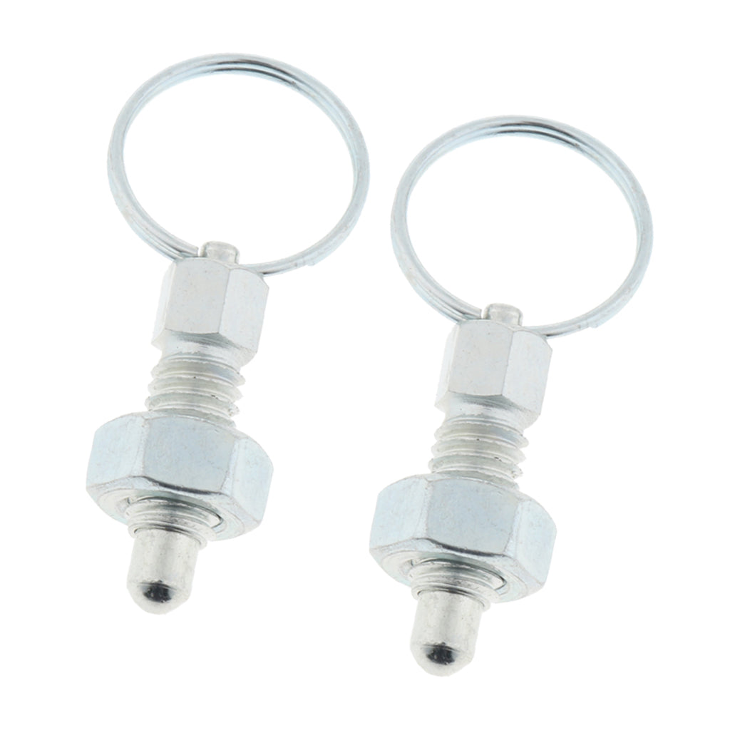 2Pcs Stainless Steel Non Lock-Out Indexing Plunger with Pull Ring M6