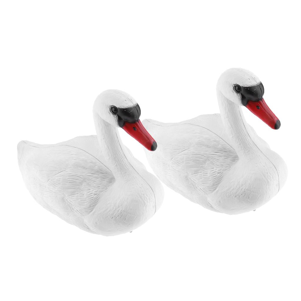 7x Plastic Floating Swan Decoy for Hunting &Fishing Garden Scarer Scarecrow