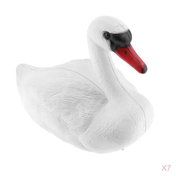 7x Plastic Floating Swan Decoy for Hunting &Fishing Garden Scarer Scarecrow