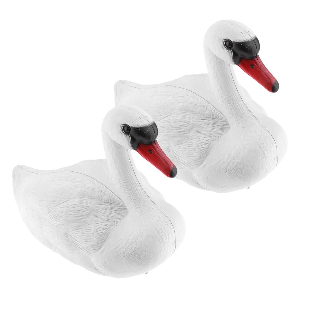 7x Plastic Floating Swan Decoy for Hunting &Fishing Garden Scarer Scarecrow