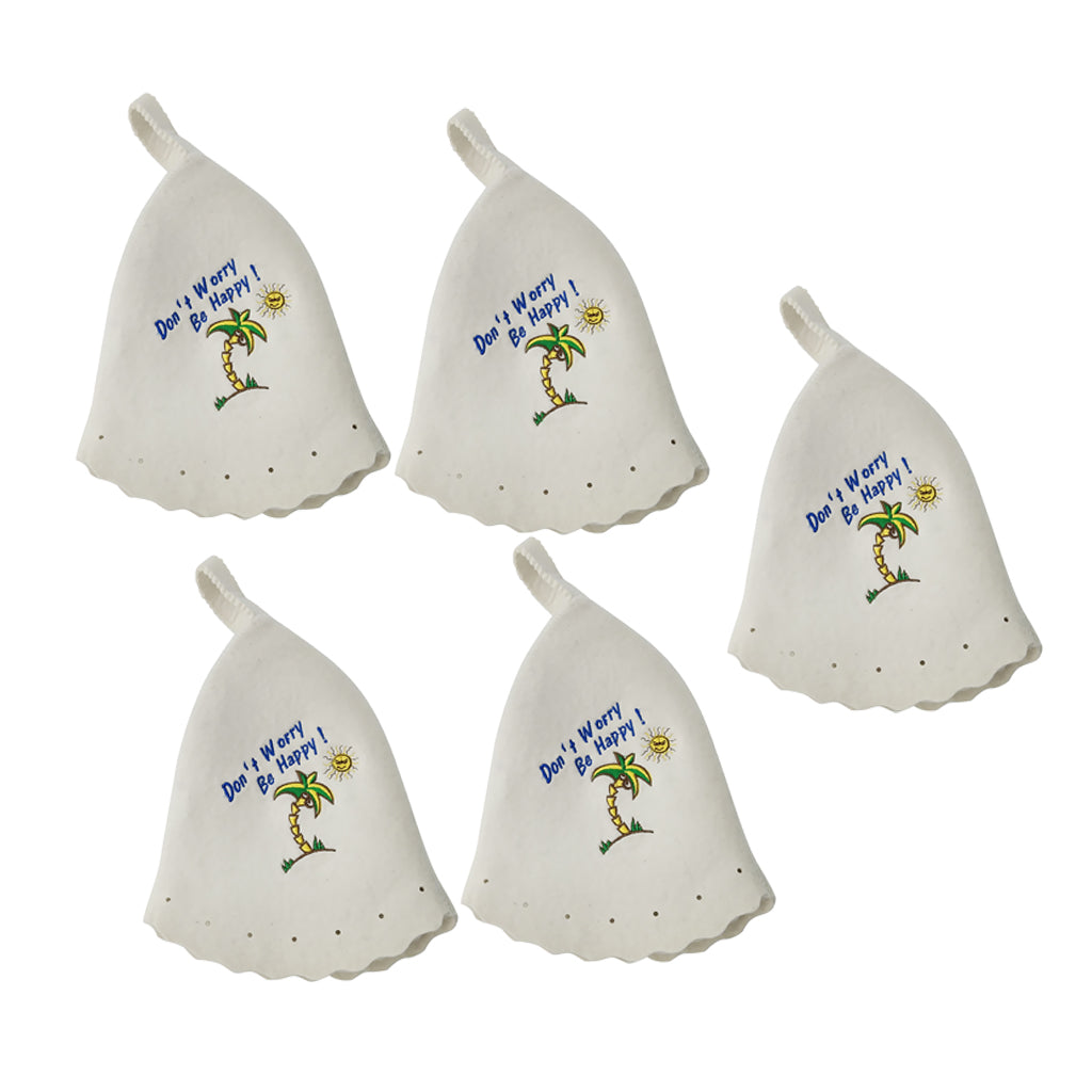 5x Wool Hat for Sauna Banya Bath House Head Protection Embroidered Unisex #5