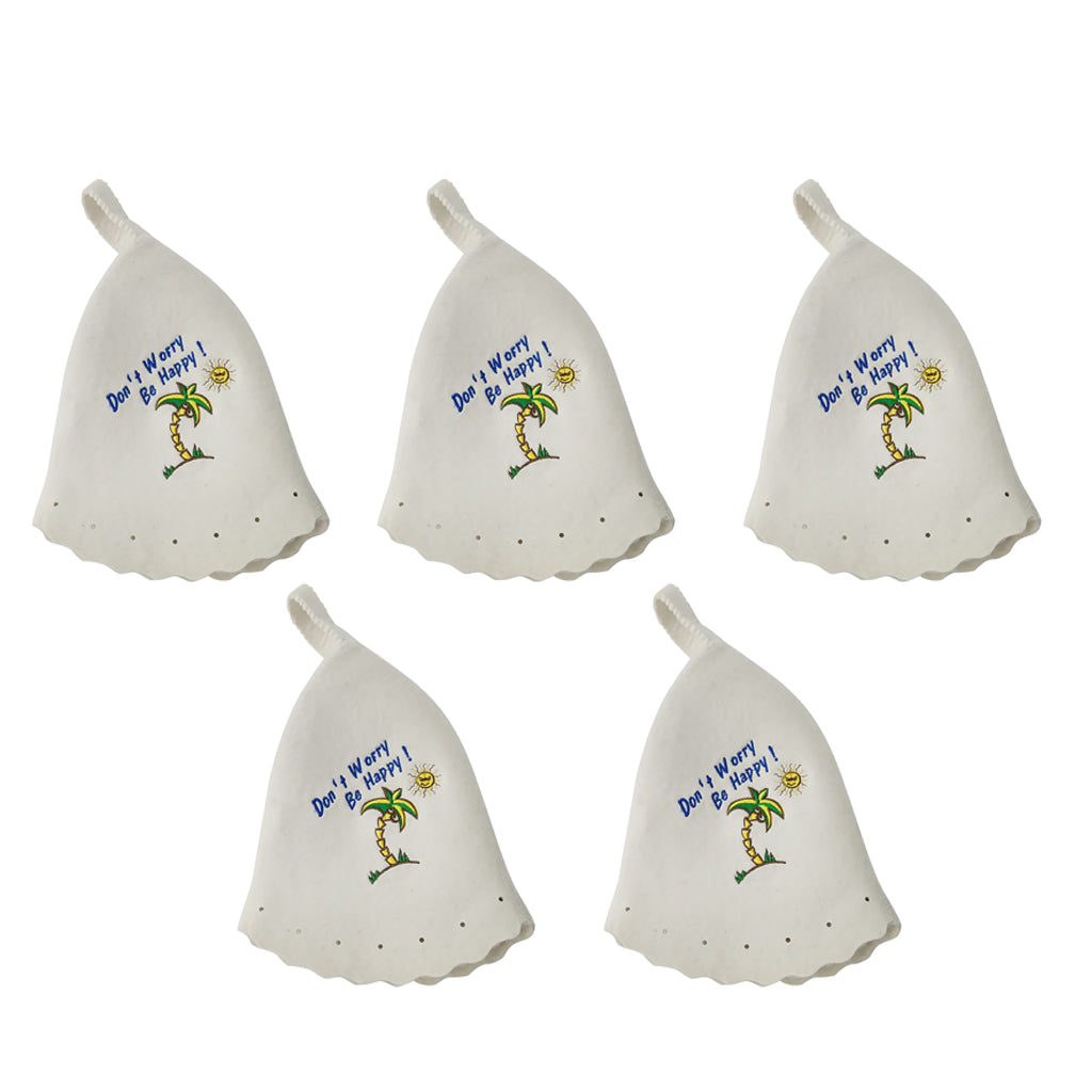 5x Wool Hat for Sauna Banya Bath House Head Protection Embroidered Unisex #5