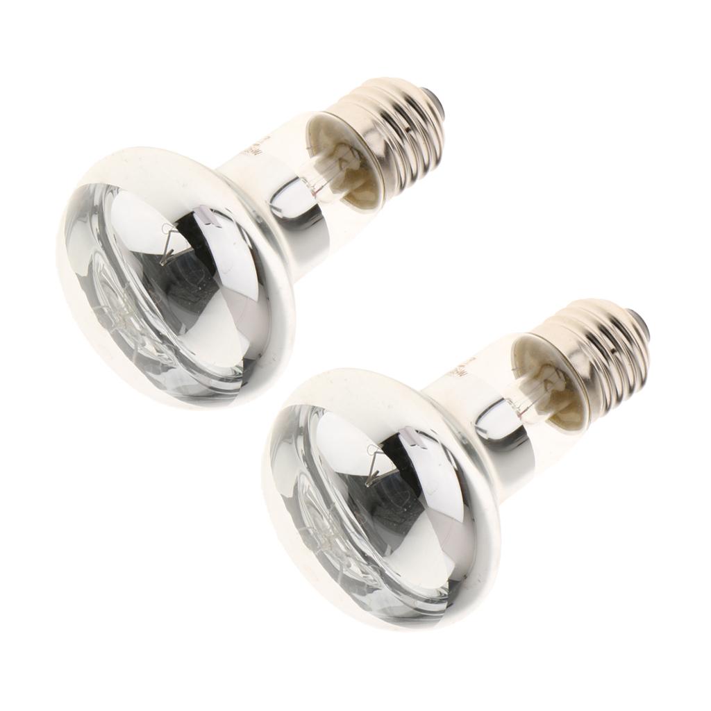 2x Infrared Reptile UVA Lamp Heating Light Lamp Bulb for Lizard Snake 50W