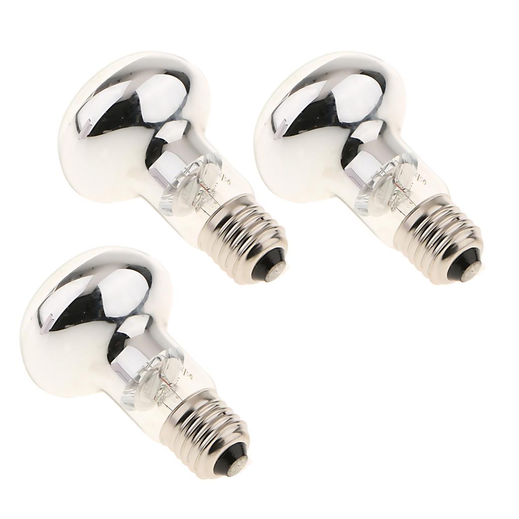 3pcs Reptile UVA Lamp Heating Light Lamp Bulb for Lizard Snake E27 220V 50W