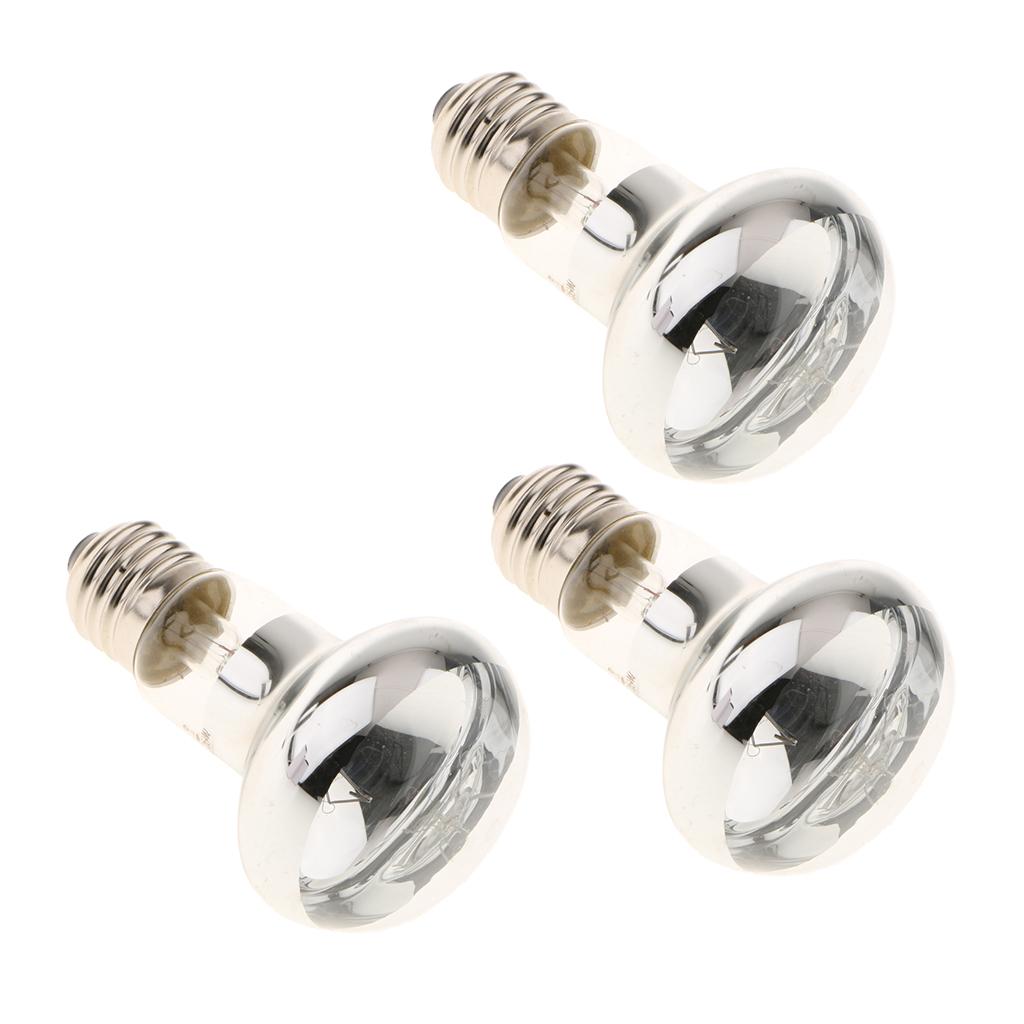 3pcs Reptile UVA Lamp Heating Light Lamp Bulb for Lizard Snake E27 220V 50W
