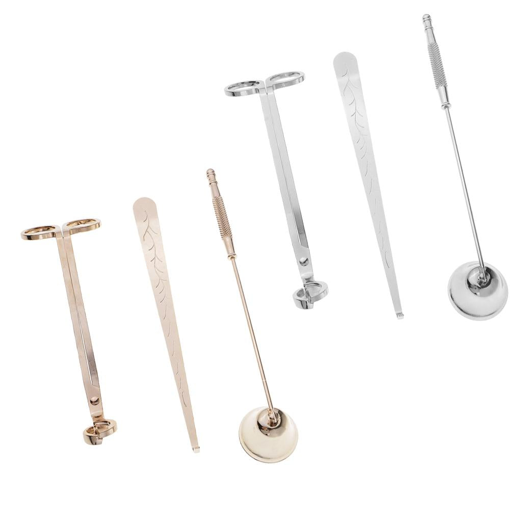 6Pcs Stainless Steel Candle Wick Trimmer Snuffer Candle Accessories Tool Set