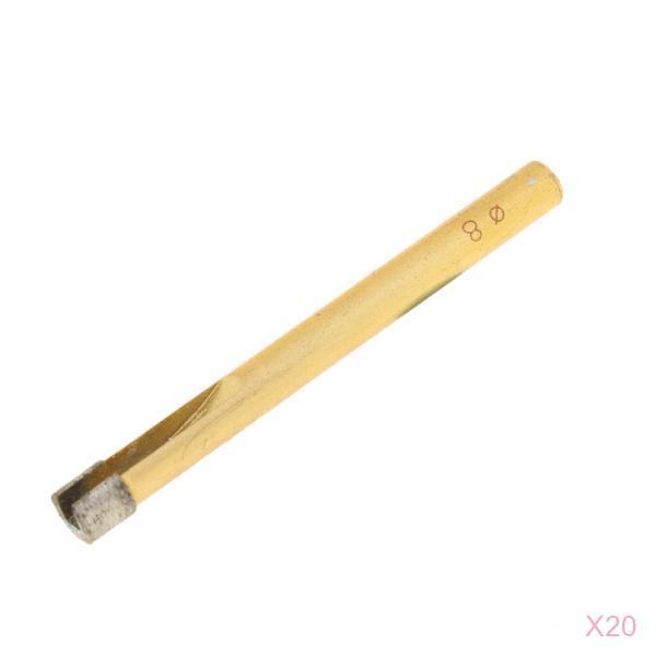 20 Diamond Holesaw Tile Ceramic Glass Slate Porcelain Marble Drill Bits 8mm