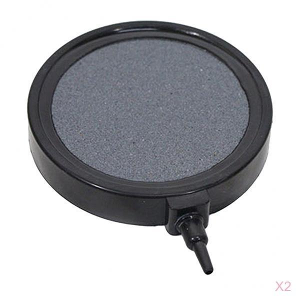 2pcs Aquarium Ponds Air Stone Hydroponic System Oxygen Air Disk Bubbler