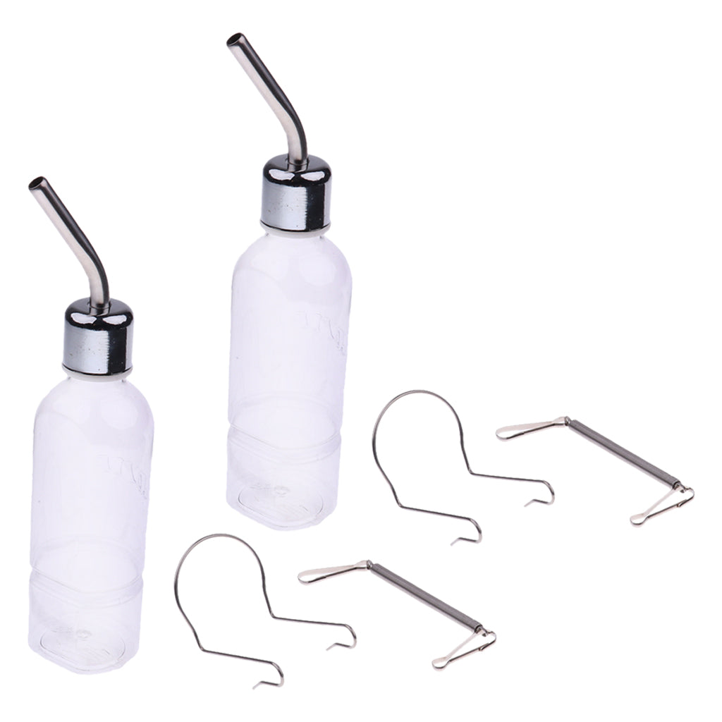 2pcs Dog Cat Water Drinker Dispenser Puppy Hanging Bottle Auto Feeder 350ml