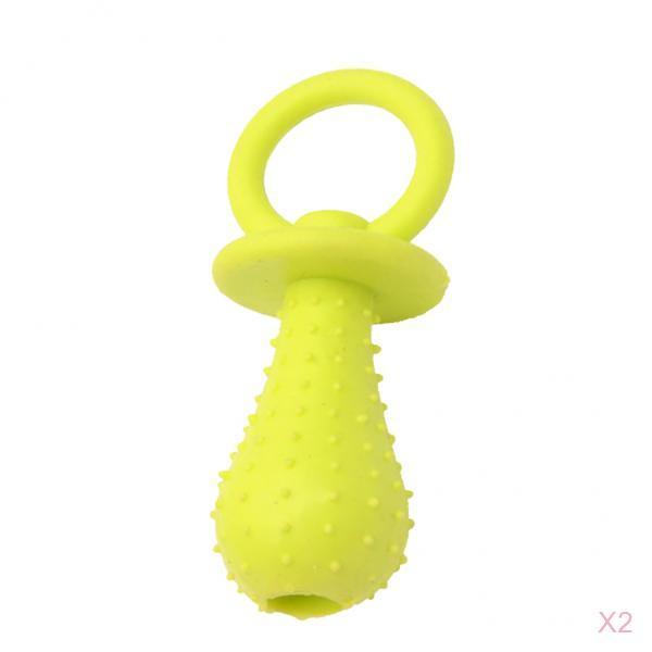 6pcs Rubber Pacifier for Pet Toys Dog Cat Chew Toys with Bell Sound Inside