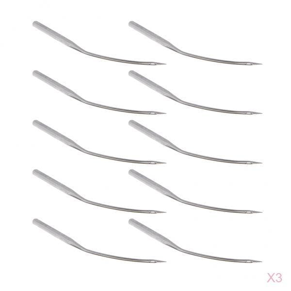 30Pcs Portable Silver Metal Blindstitch Sewing Machine Needles LW*6T