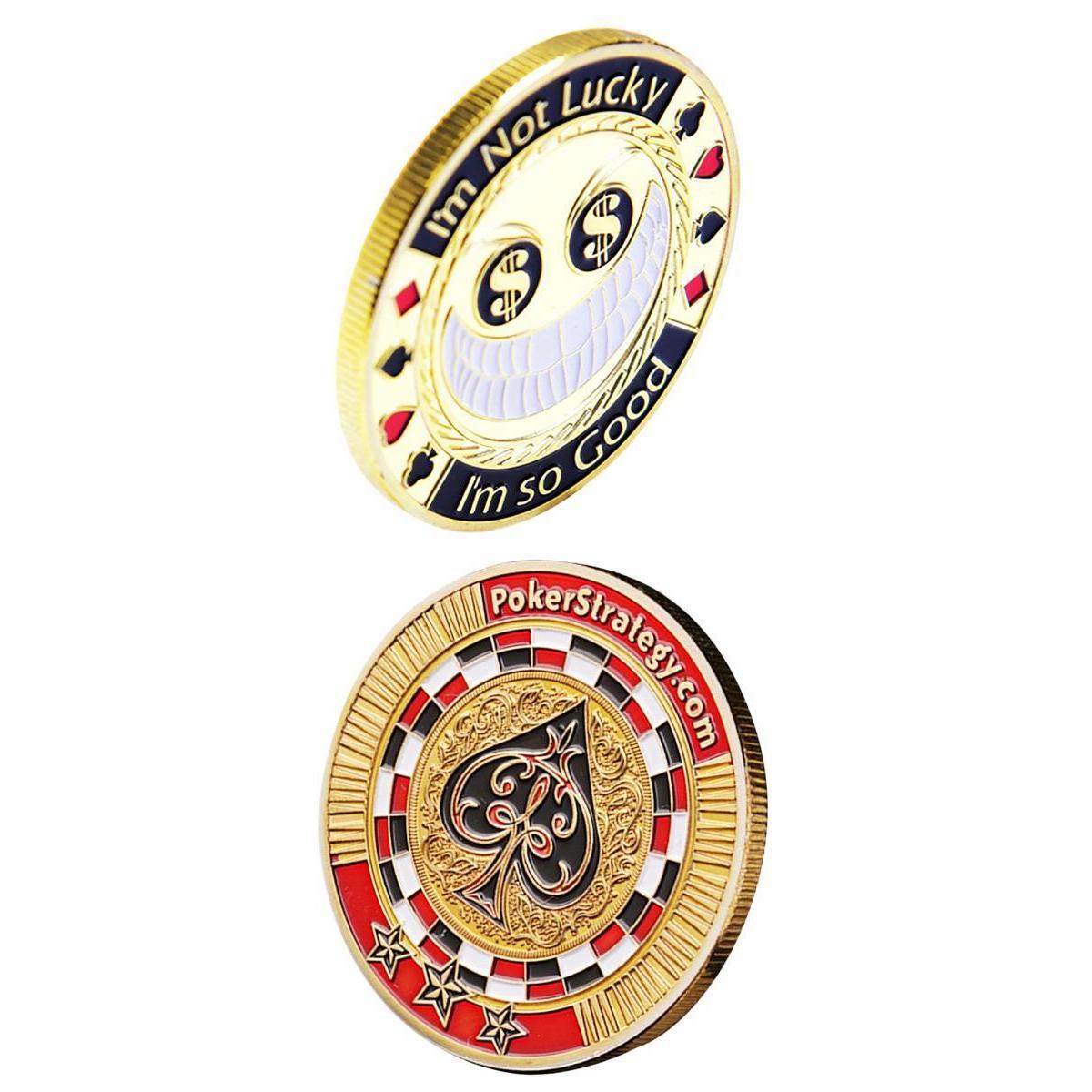 2pcs Gold Plate Commemorative Coin Club Game Poker Chip Card Guard Protector