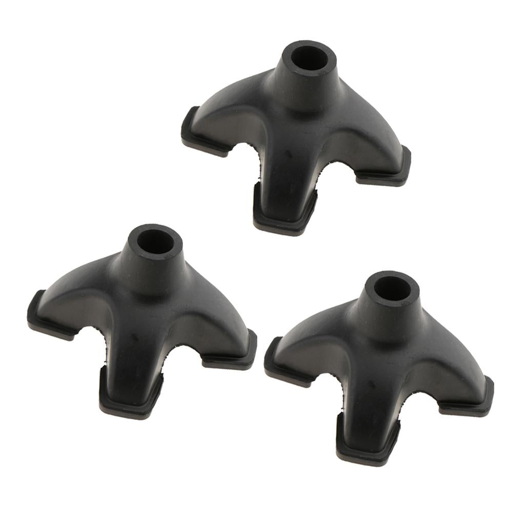 3pcs Anti-skid Shock Absorb Walking Stick End Crutch Cane Rubber Tips 19mm